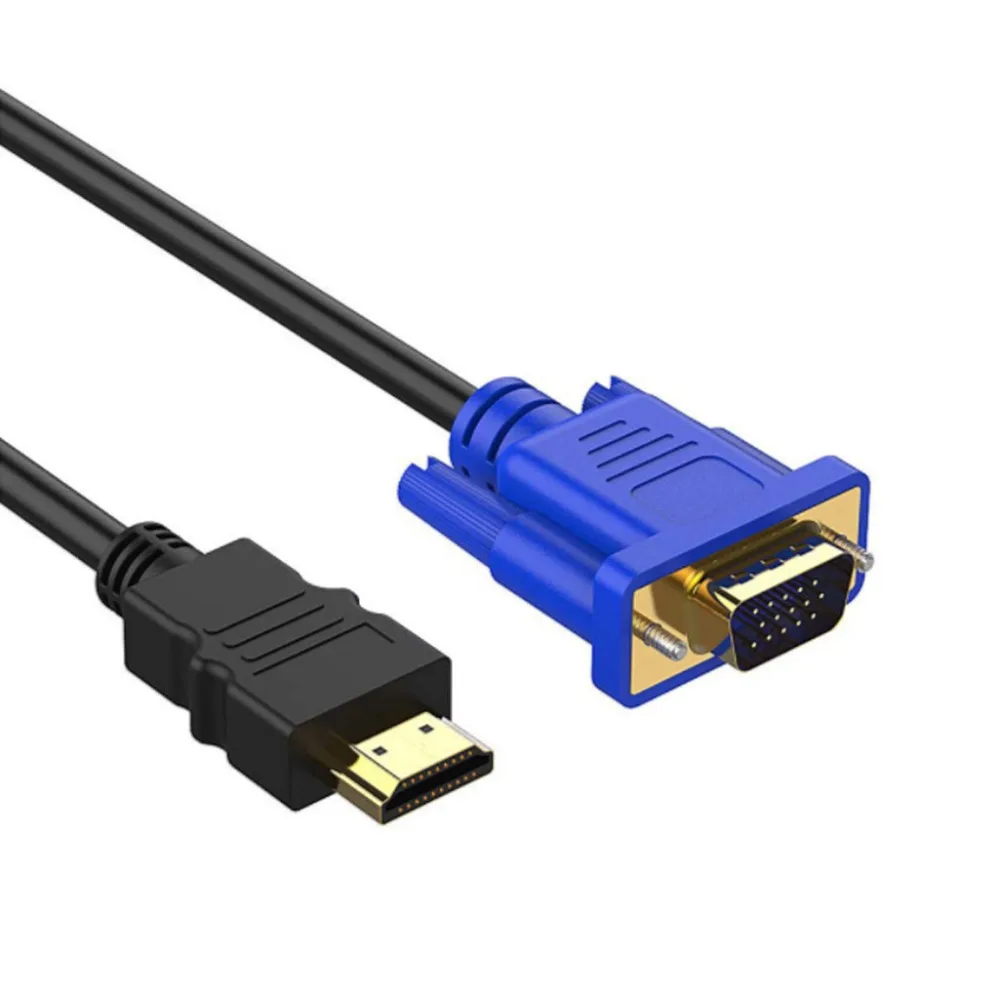 HDMI to VGA High-definition Adapter Cable 1/1.5Meter Computer Display Screen Projector Connection Cable