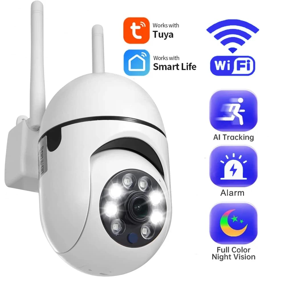 Tuya Smart WiFi IP PTZ Camera 5MP Security Indoor Camera 3MP Color Night Vision Two Way Audio Color Night Vision Surveillance