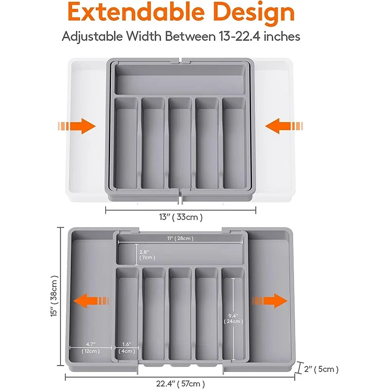 Organizer domowy Expandable Silverware Organizer Drawer Knife