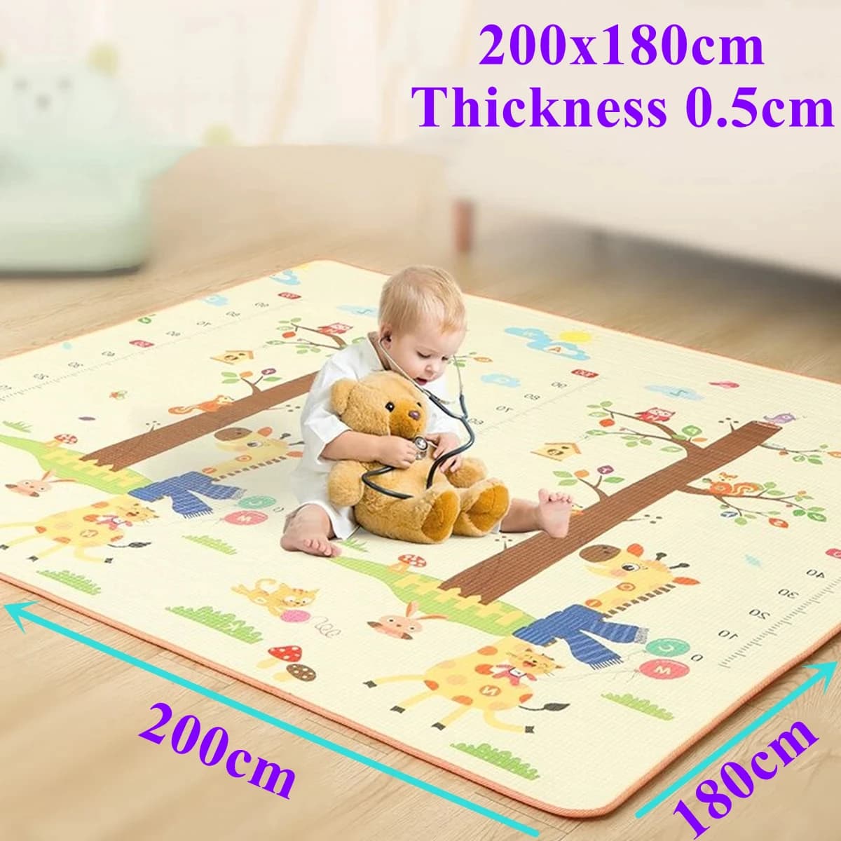 200x180cm Thickness: 0.5cm 8 Styles To Choose Baby Play Mat for Children Rug Playmat Baby Room Crawling Pad Baby Carpet Rug
