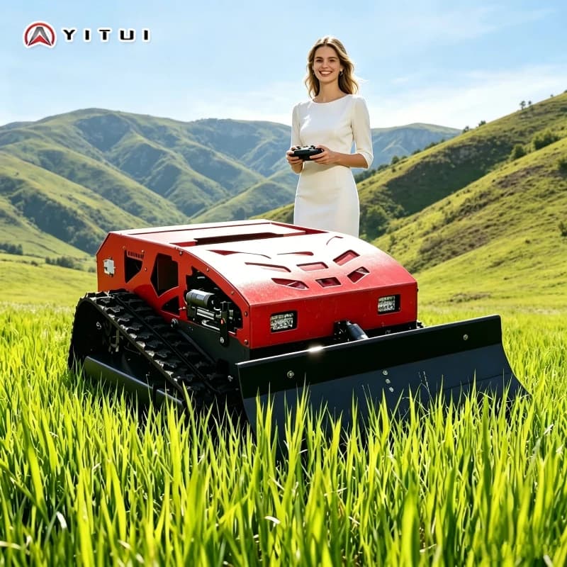 Customized Tracked Farm Lawn Mower All Terrain Remote Control Weeding Machine Multi-Mode Operation