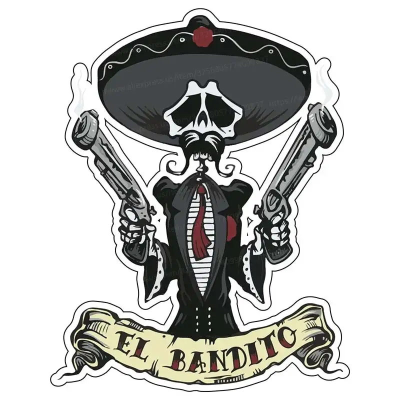 Laptop BANDITO Skull Car Sticker Waterproof
