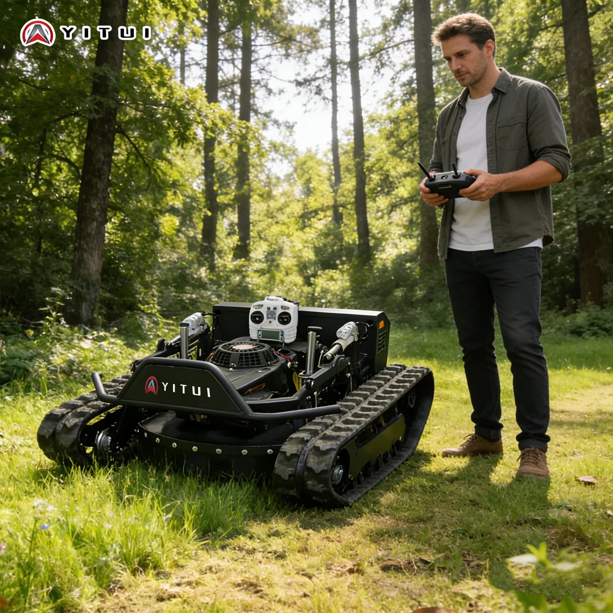 Customised Remote Agricultural Rubber Track Lawn Mower All-Terrain Self-Propelled Zero-Turn Discounted Price