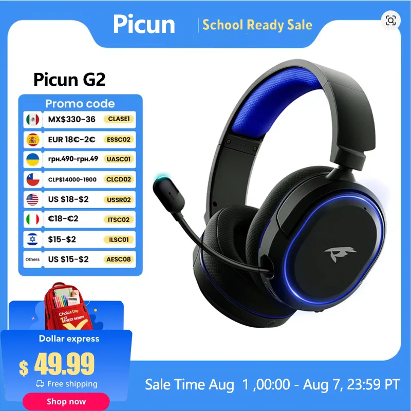 Słuchawki Picun Gaming Headset Bluetooth Headphones