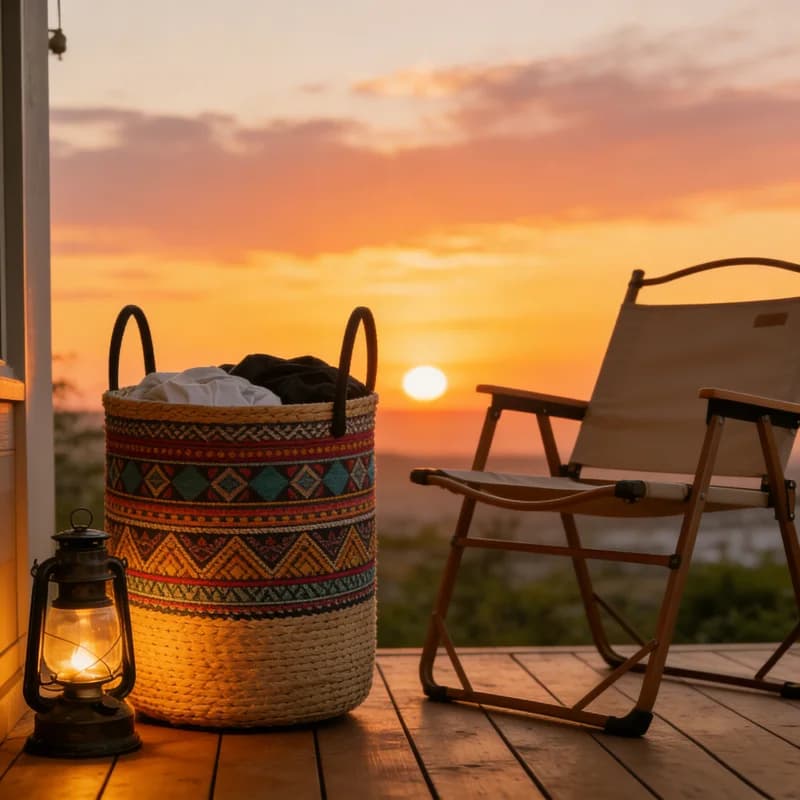 Wyposażenie domu Handwoven Cotton Rope Laundry Hamper