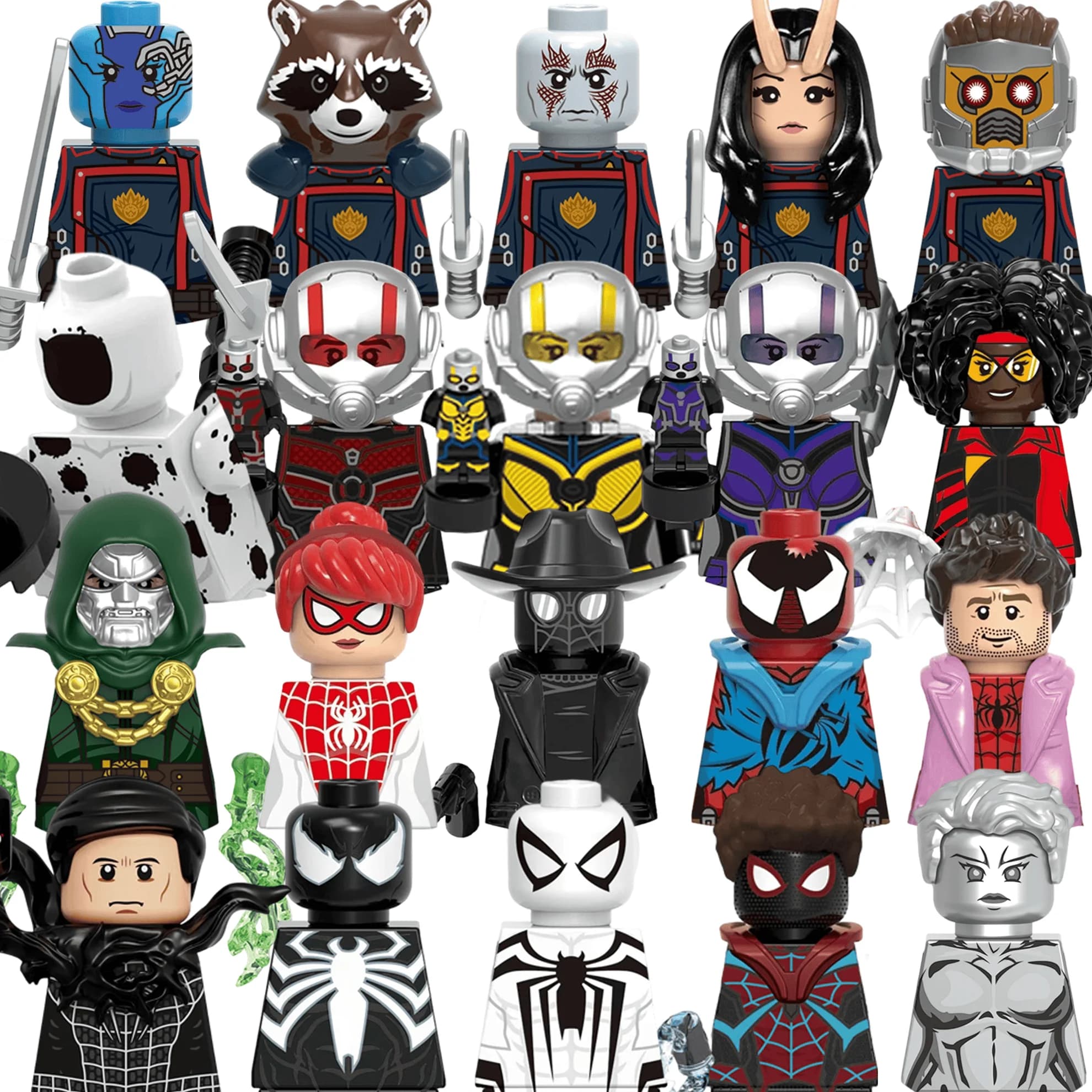 Marvelbuilding blocks toy MINI brick toys Ant-man Spider-Man Fantastic Four educational human-shaped DIY toys holiday gifts