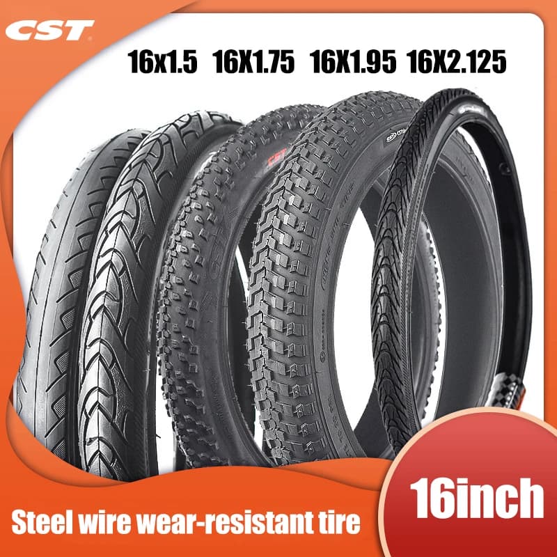 CST 16inch Bike Tires 16X1.35 1.5 1.75 Wear-Resisting 16x1.95 2.125 For Electric Scooters / MTB Bike /E-Bike/Fold Bicycle Tire
