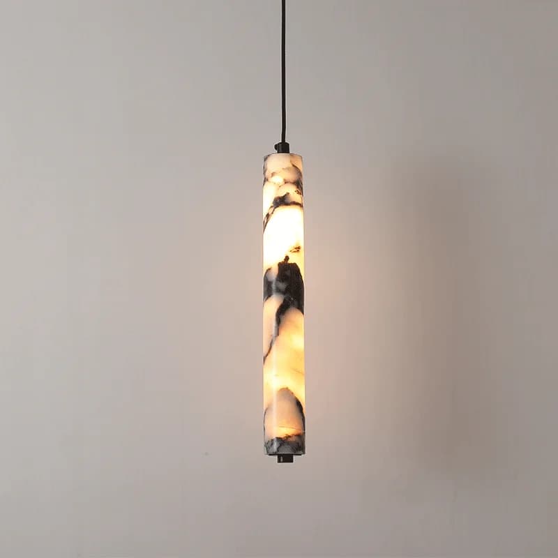 Oświetlenie LED Luxury Cylinder Natural Stone Pendant