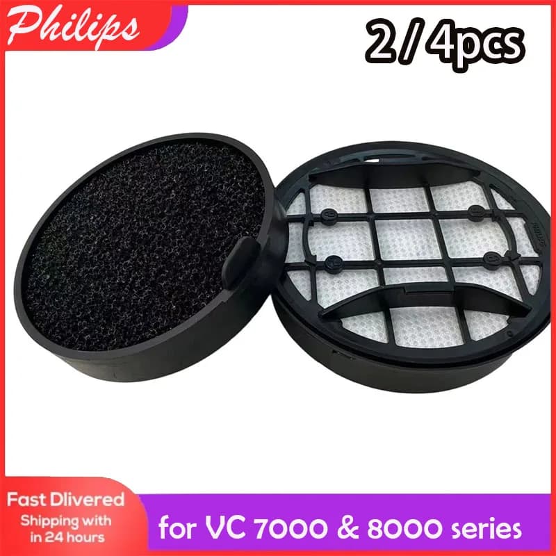 2/4 Pack For Cordless V C 7000 & 8000 Replacement Filter, Washable Foam Filter & Inlet Filter XC7053, XC7055, XC7057