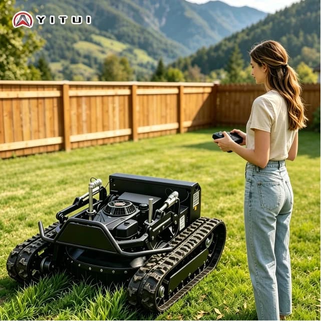Customized Lawn Mower Excellent Climbing Capability Stable Operation Flexible Speed Adjustment For Hillside Farm Greening Work