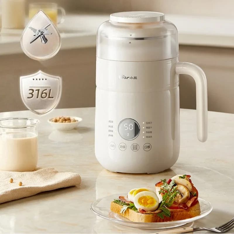 Mini Soy Milk Maker Machine 0.6L Silent Auto Blender No-Filter Baby Food Maker Portable Wall Breaking for Home food processor