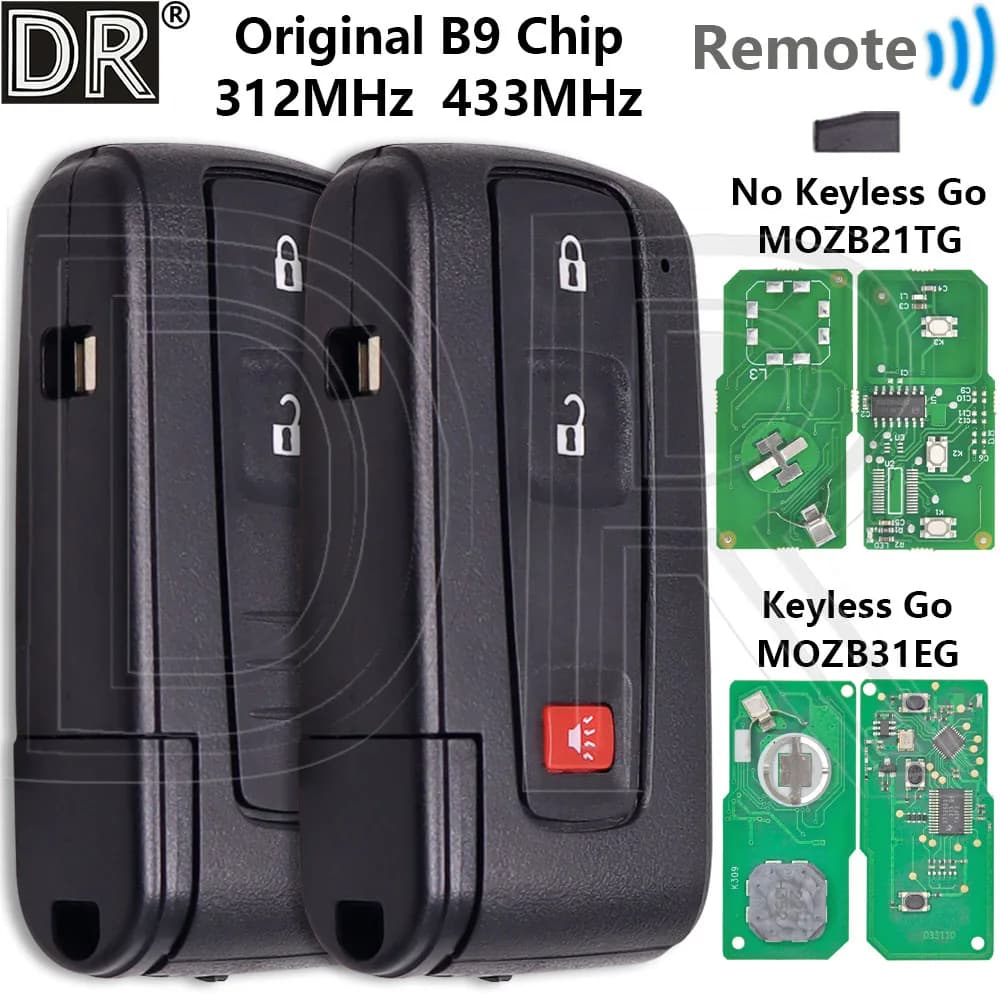 Great B9 Chip 312/433MHz MOZB21TG MOZB31EG Proximity Car Remote Control Smart Key P/N 89994-47061 For Toyota Prius 2005-2008