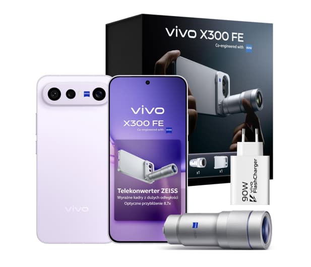 Zestaw fotograficzny vivo X300 FE 5G 12/512GB 120Hz Fiolet BOX